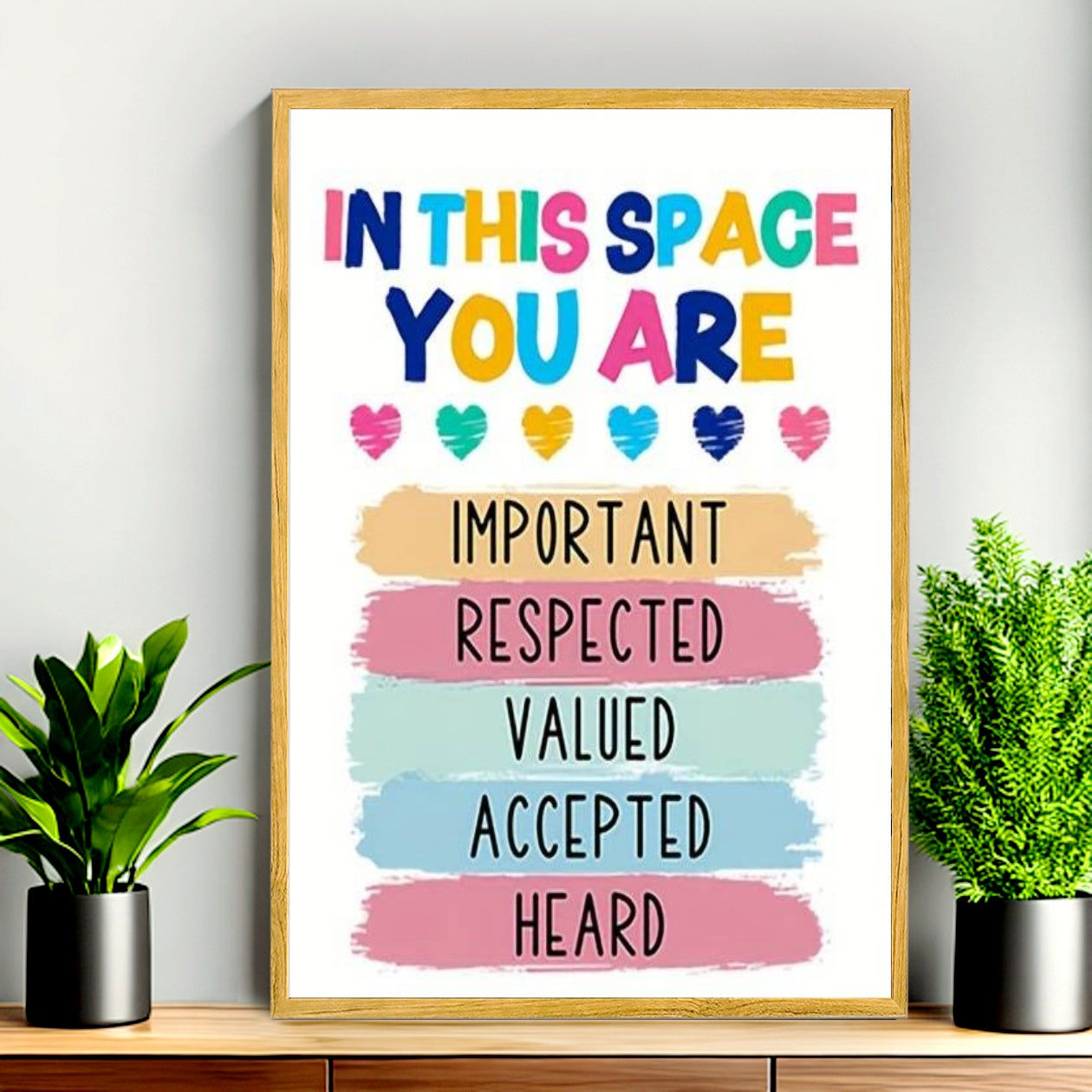 12x18 Neutral Abstract Framed Wall Art – Minimalist Line Art for Office or Studio | Liberty Signs #M3008