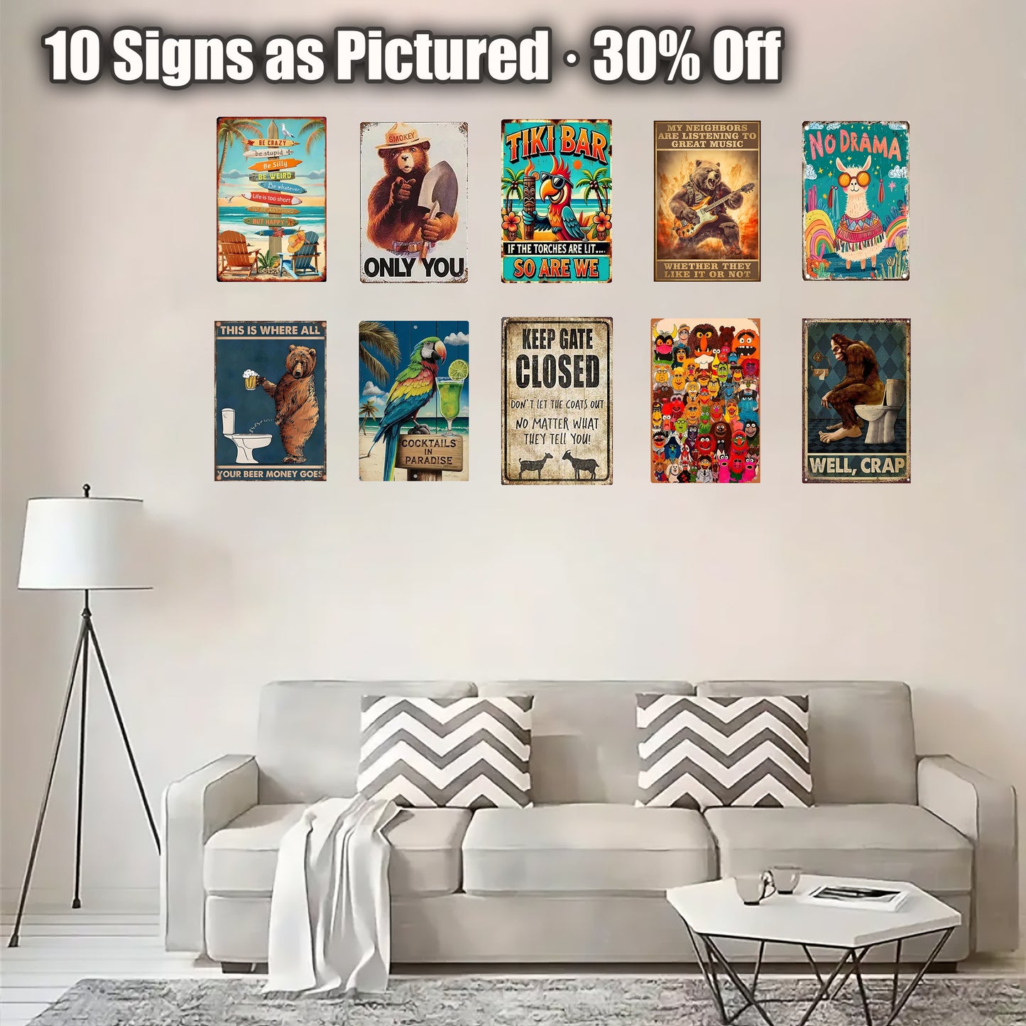 8x12 Funny Quote Metal Sign – Hilarious Tin Wall Art for Office & Garage (1/3/6/10 Pieces) | Liberty Signs #ZH9307