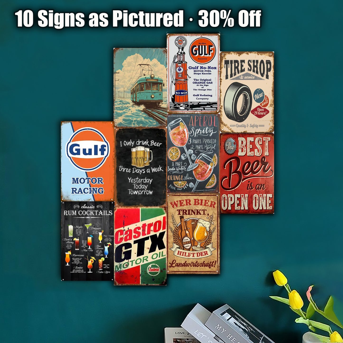 8x12 Funny Bar Metal Sign – Tin Wall Art for Home Bars & Man Caves (1/3/6/10 Pieces) | Liberty Signs #ZH5251