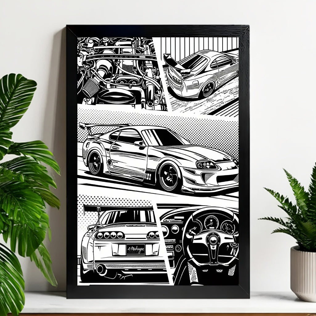 12x18 Neutral Abstract Framed Wall Art – Minimalist Line Art for Office or Studio | Liberty Signs #M3049