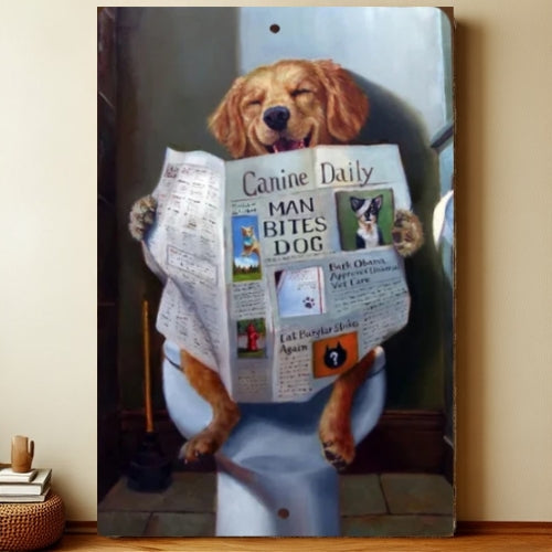 8x12 Funny Dog Metal Sign – Vintage Tin Wall Art for Pet Lovers & Homes | Liberty Signs #1018