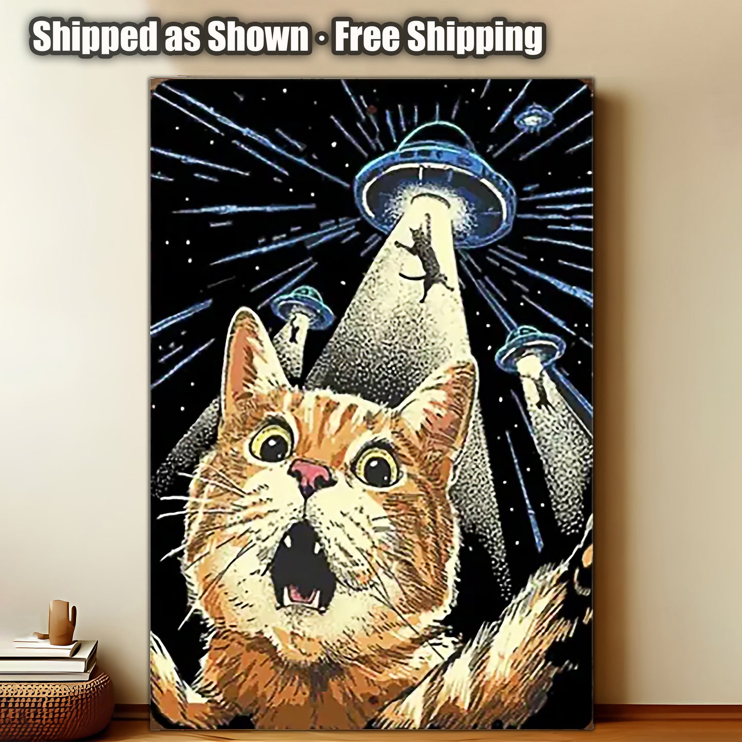 8x12 Cute Cat Metal Sign – Retro Tin Wall Art for Cat Lovers & Kitchens (1/3/6/10 Pieces)| Liberty Signs #ZH2204