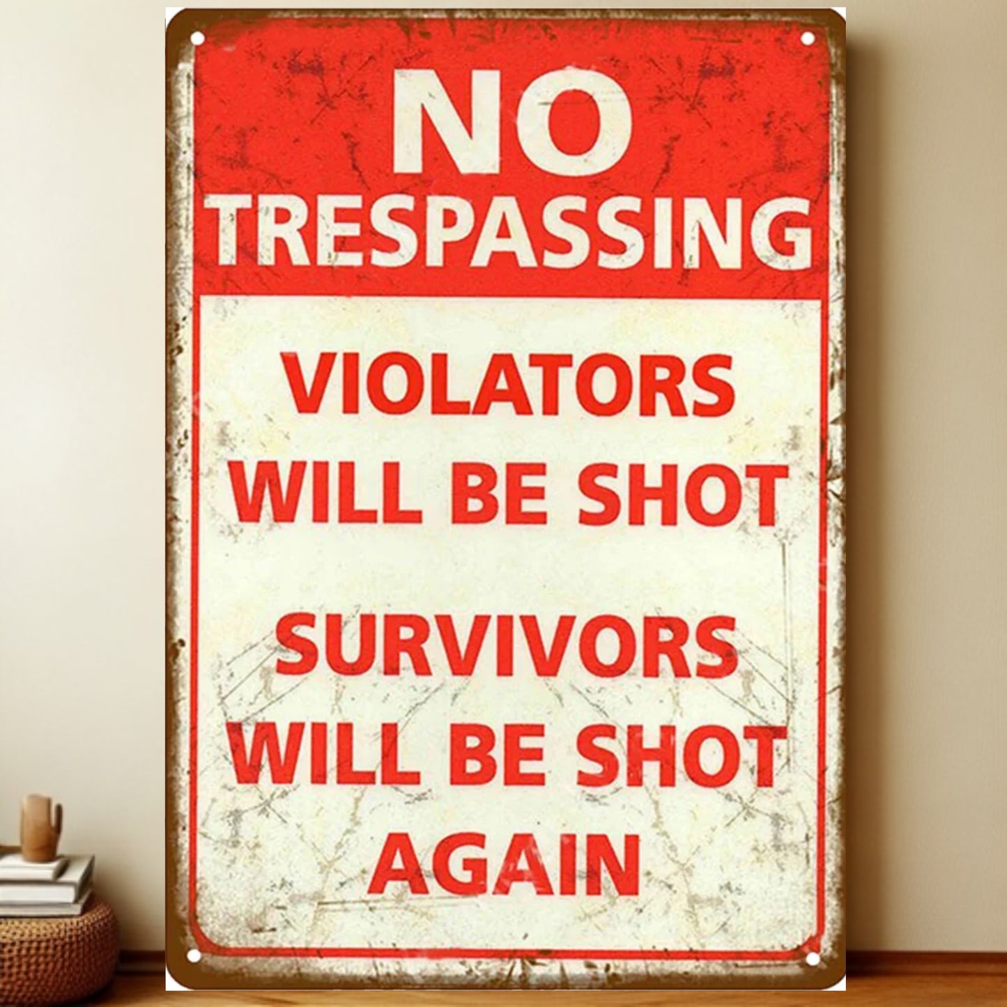 8x12 Warning Metal Sign – People Beyond This Point Metal Teneke Levha Duvar Dekoru | Liberty Signs #A004