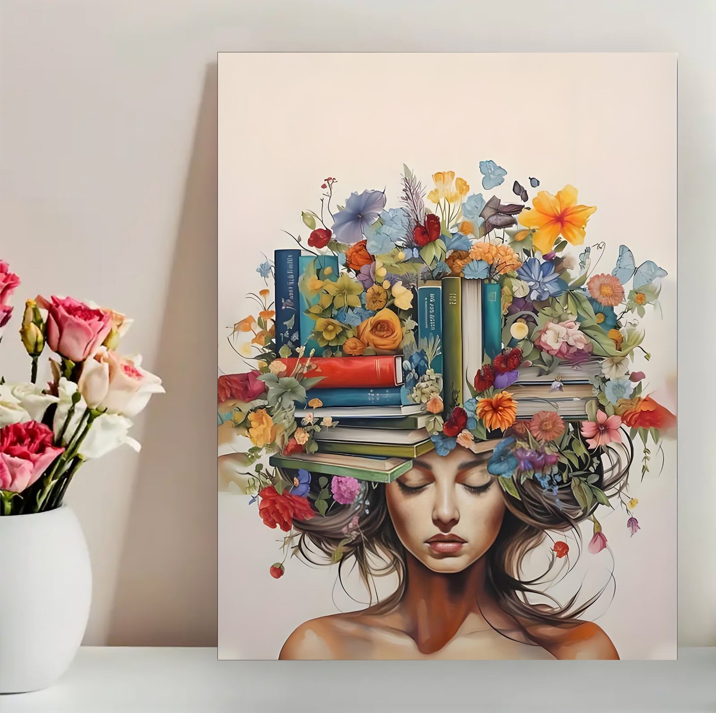 12x16 Pink Peony Floral Canvas Art – Elegant Botanical Print for Bedroom & Entryway | Liberty Signs#F2013