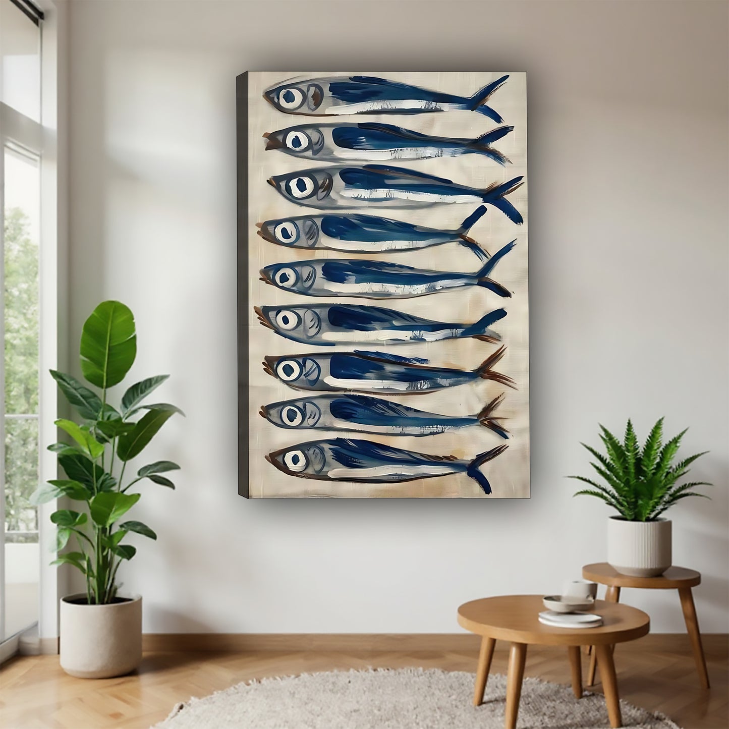 Funny Fish Art - Canvas Wall Art - Abstract Funny Living Room Decor| Liberty Signs #SZ100