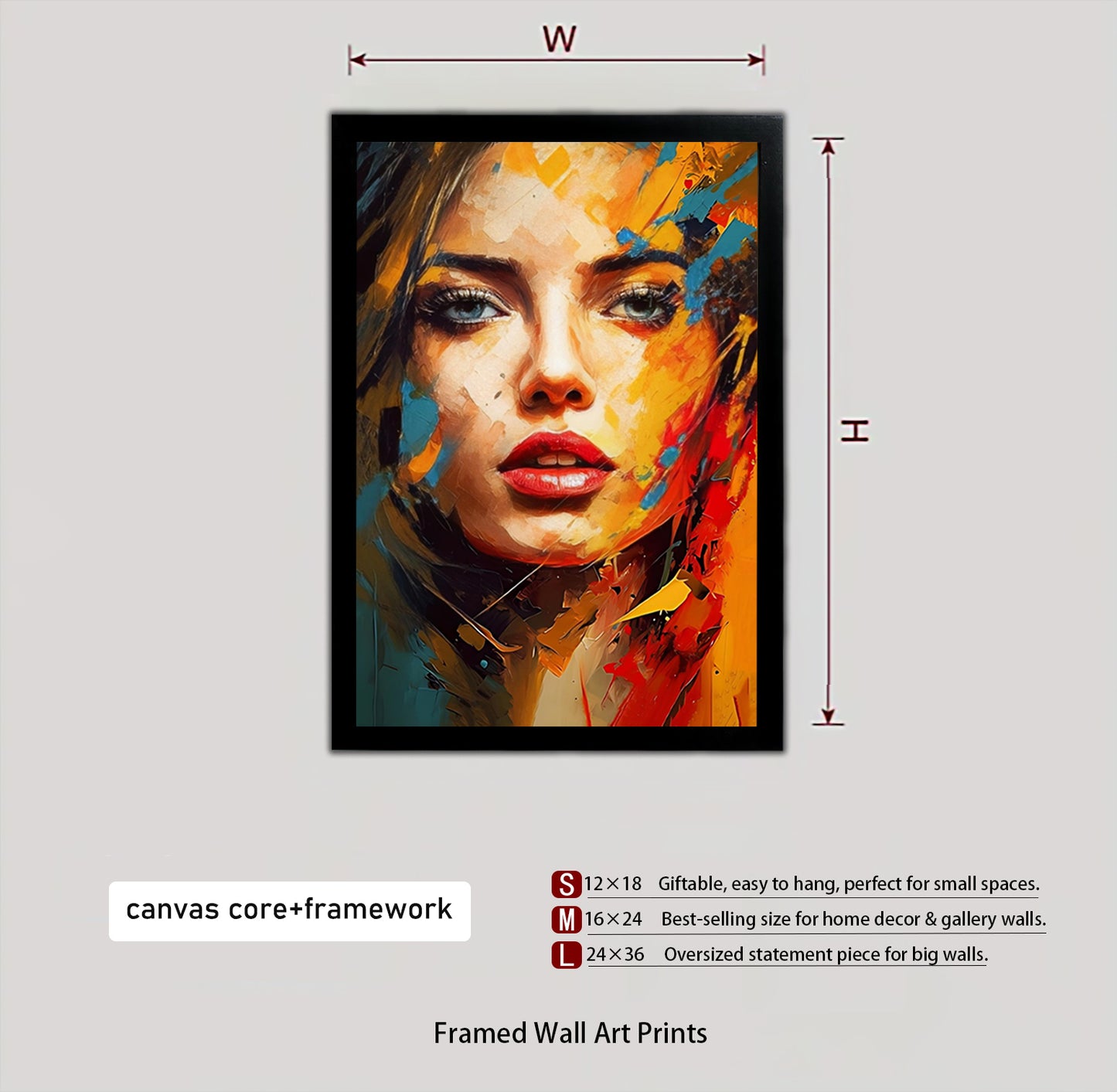 12x18 Neutral Abstract Framed Wall Art – Minimalist Line Art for Office or Studio | Liberty Signs#M3114