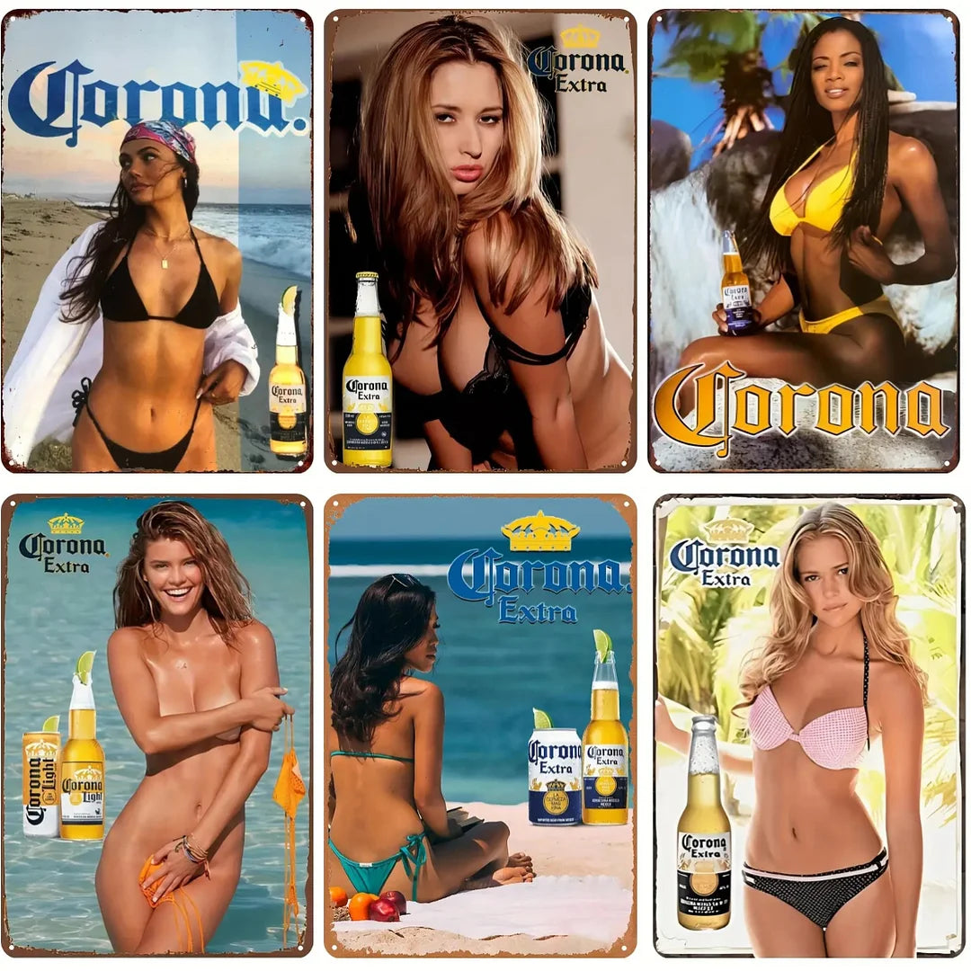 8x12 Pin-Up Girl Metal Sign – Retro Tin Wall Art for Garage & Bar Decor | Liberty Signs #ZH3010