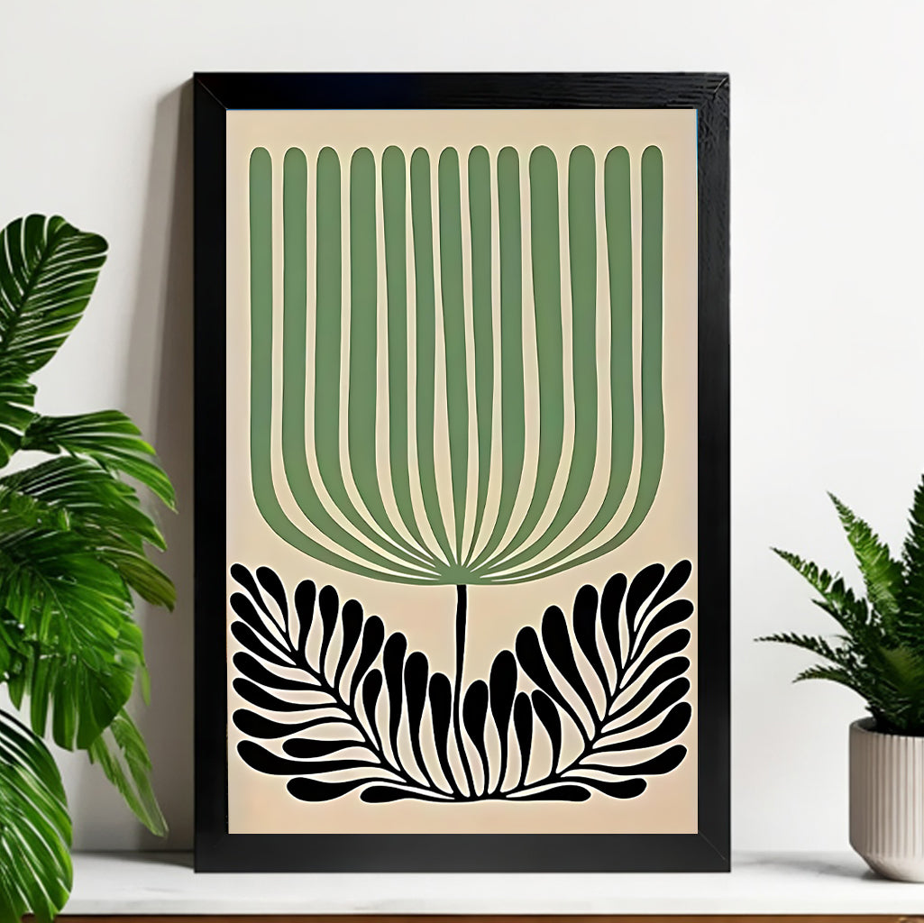 Neutral Abstract Framed Wall Art – Minimalist Line Art for Office or Studio | Liberty Signs#M3232