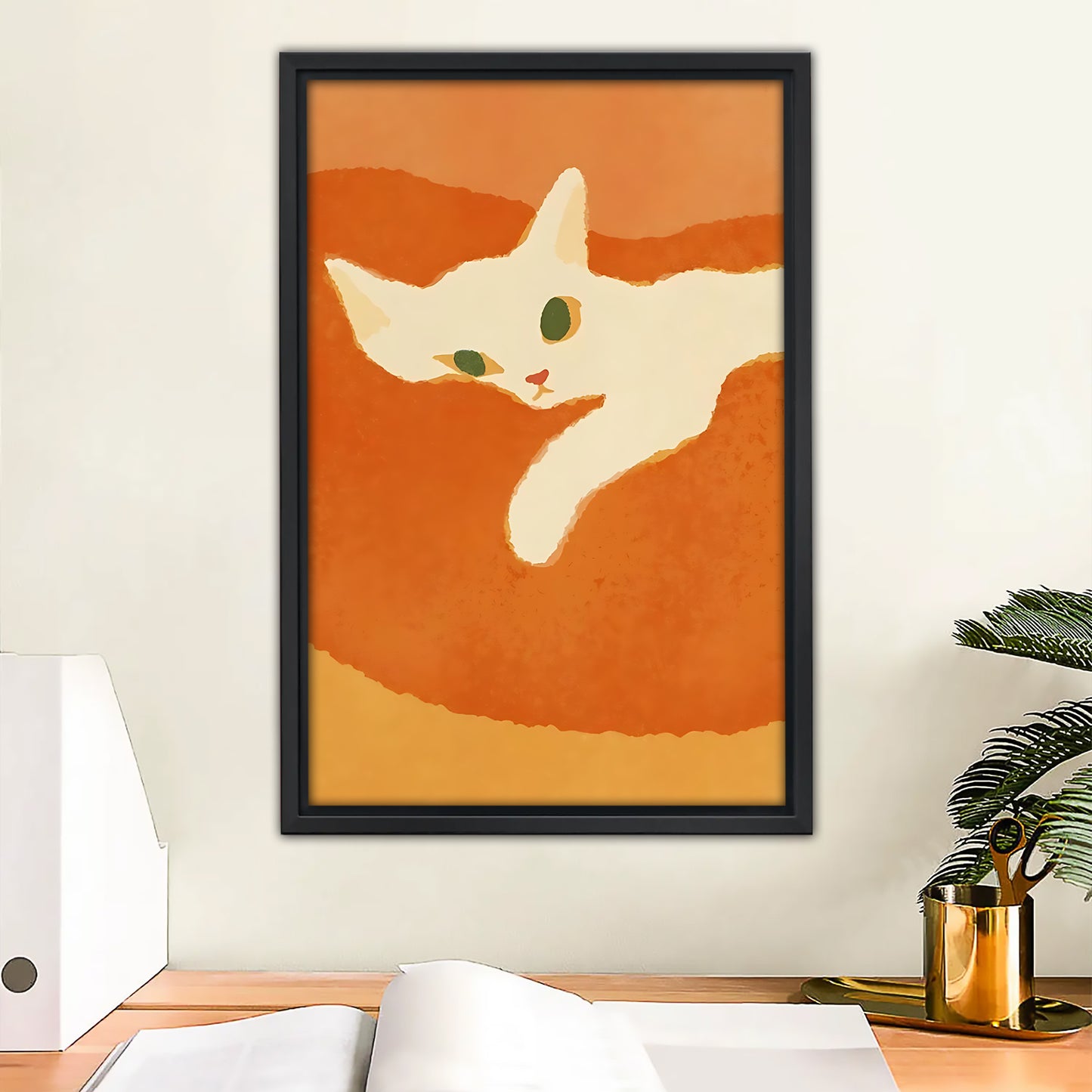 Funny Cat Art - Canvas Wall Art - Abstract Funny Living Room Decor| Liberty Signs #SZ128