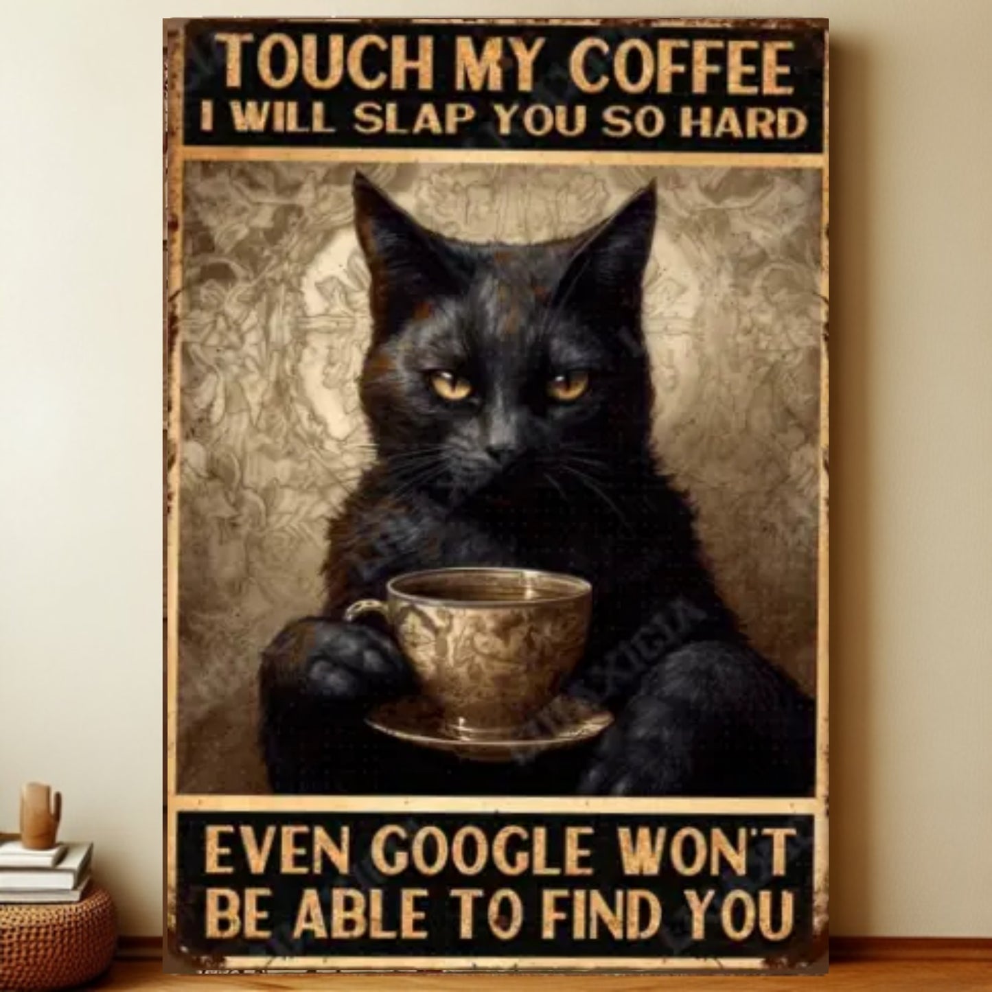 8x12 Cute Cat Metal Sign – Retro Tin Wall Art for Cat Lovers & Kitchens | Liberty Signs #2031