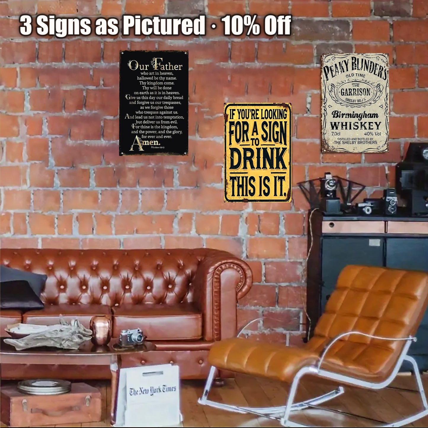 8x12 Warning Metal Sign – People Beyond This Point Metal Teneke Levha Duvar Dekoru (1/3/6/10 Pieces) | Liberty Signs #ZHA008