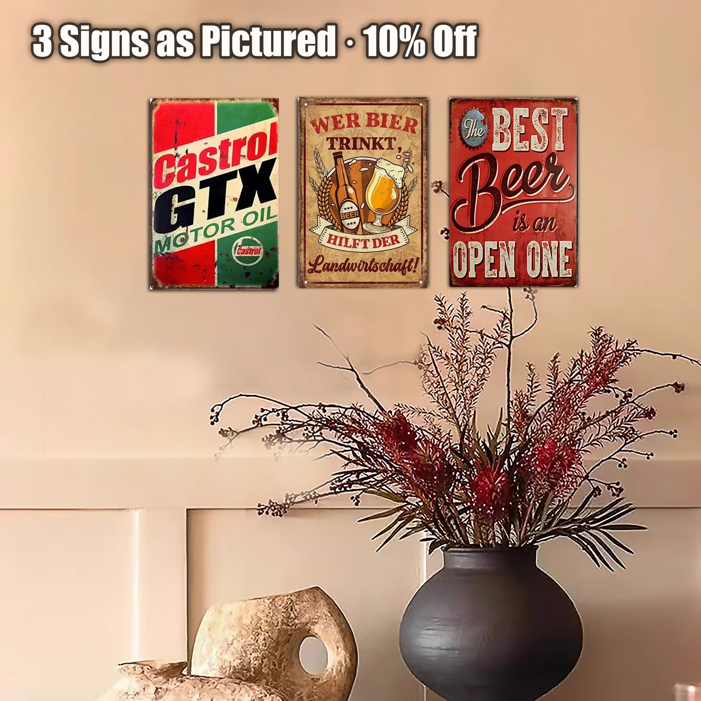 8x12 Funny Bar Metal Sign – Tin Wall Art for Home Bars & Man Caves (1/3/6/10 Pieces) | Liberty Signs #ZH5251