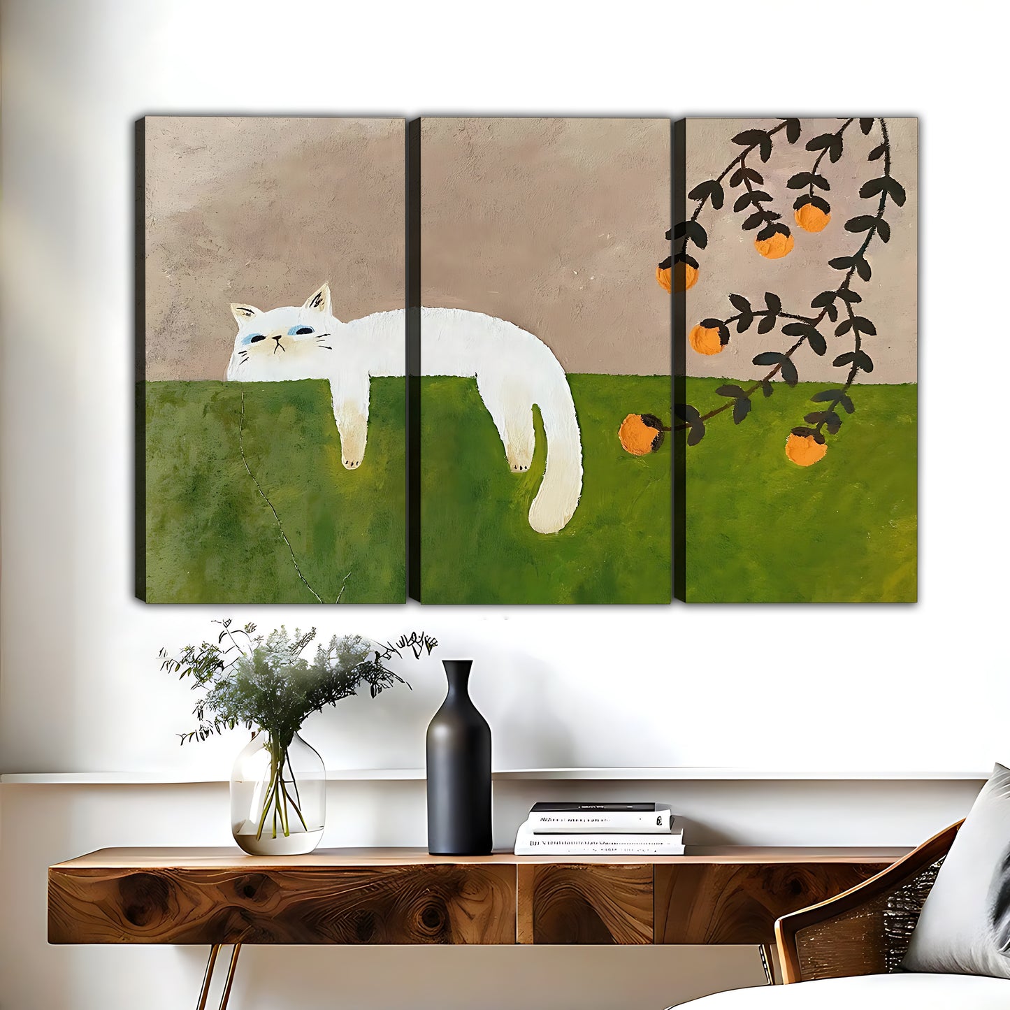 Funny Cat Art - Canvas Wall Art - Abstract Funny Living Room Decor| Liberty Signs #HZ036