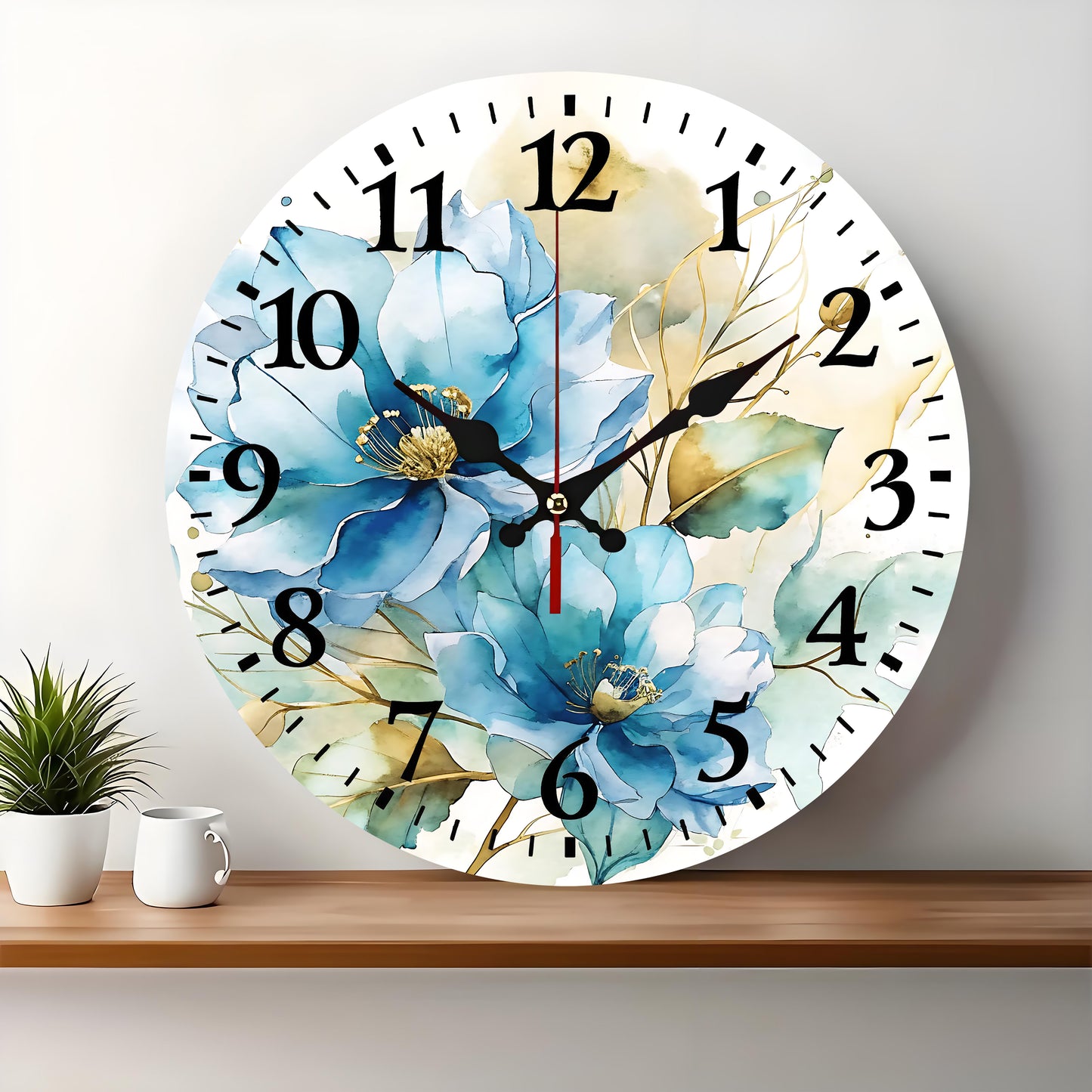 10x10 Decorative Wall Clock – Ticking Wooden Wall Clock for Living Room or Hallway | Liberty Signs#S1029