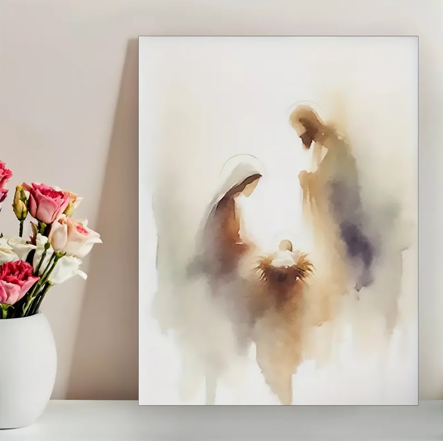 12x16 Pink Peony Floral Canvas Art – Elegant Botanical Print for Bedroom & Entryway | Liberty Signs#F2042