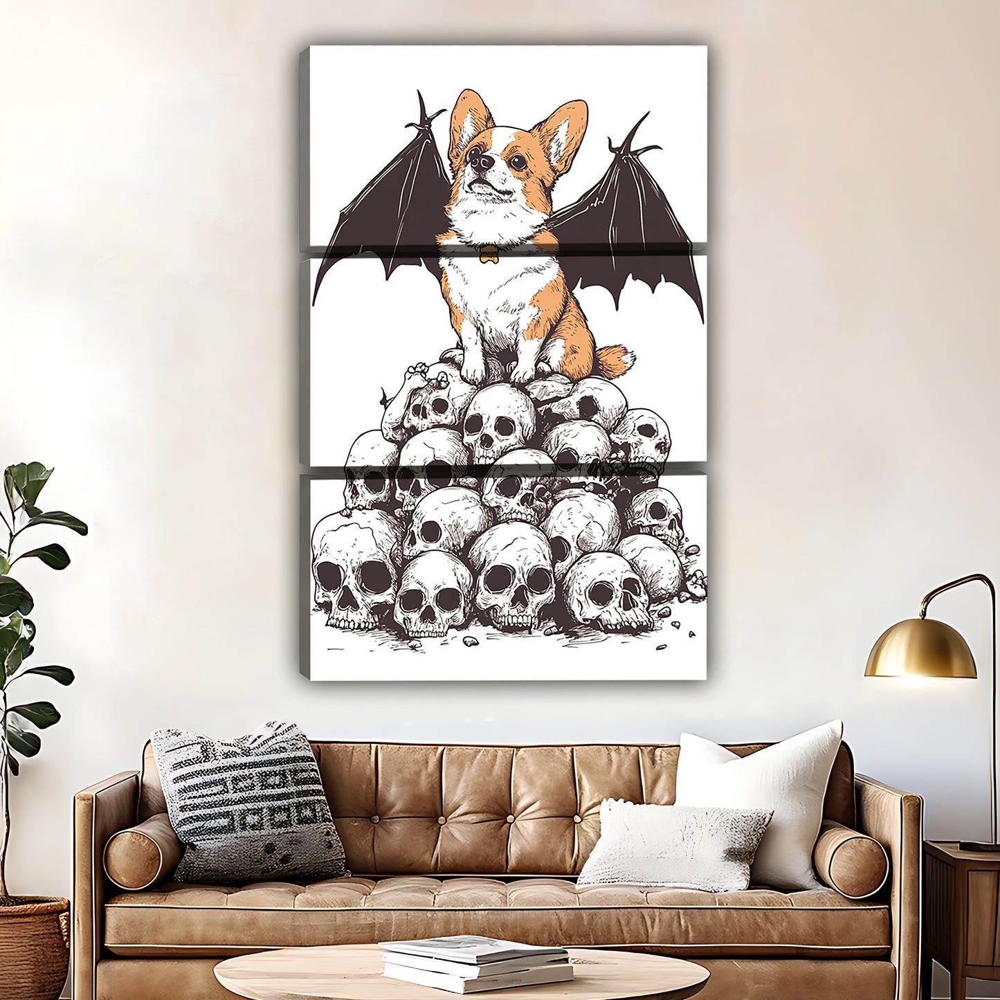 Funny Puppy Art - Canvas Wall Art - Abstract Funny Living Room Decor| Liberty Signs #SZ025