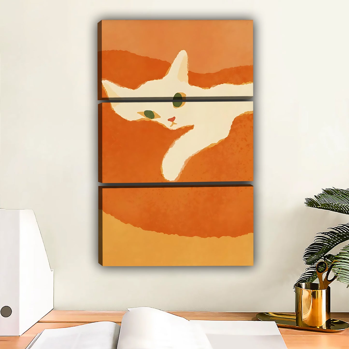 Funny Cat Art - Canvas Wall Art - Abstract Funny Living Room Decor| Liberty Signs #SZ128