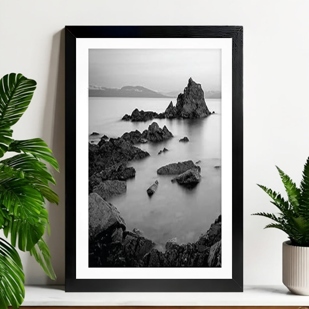 12x18 Neutral Abstract Framed Wall Art – Minimalist Line Art for Office or Studio | Liberty Signs #M3012