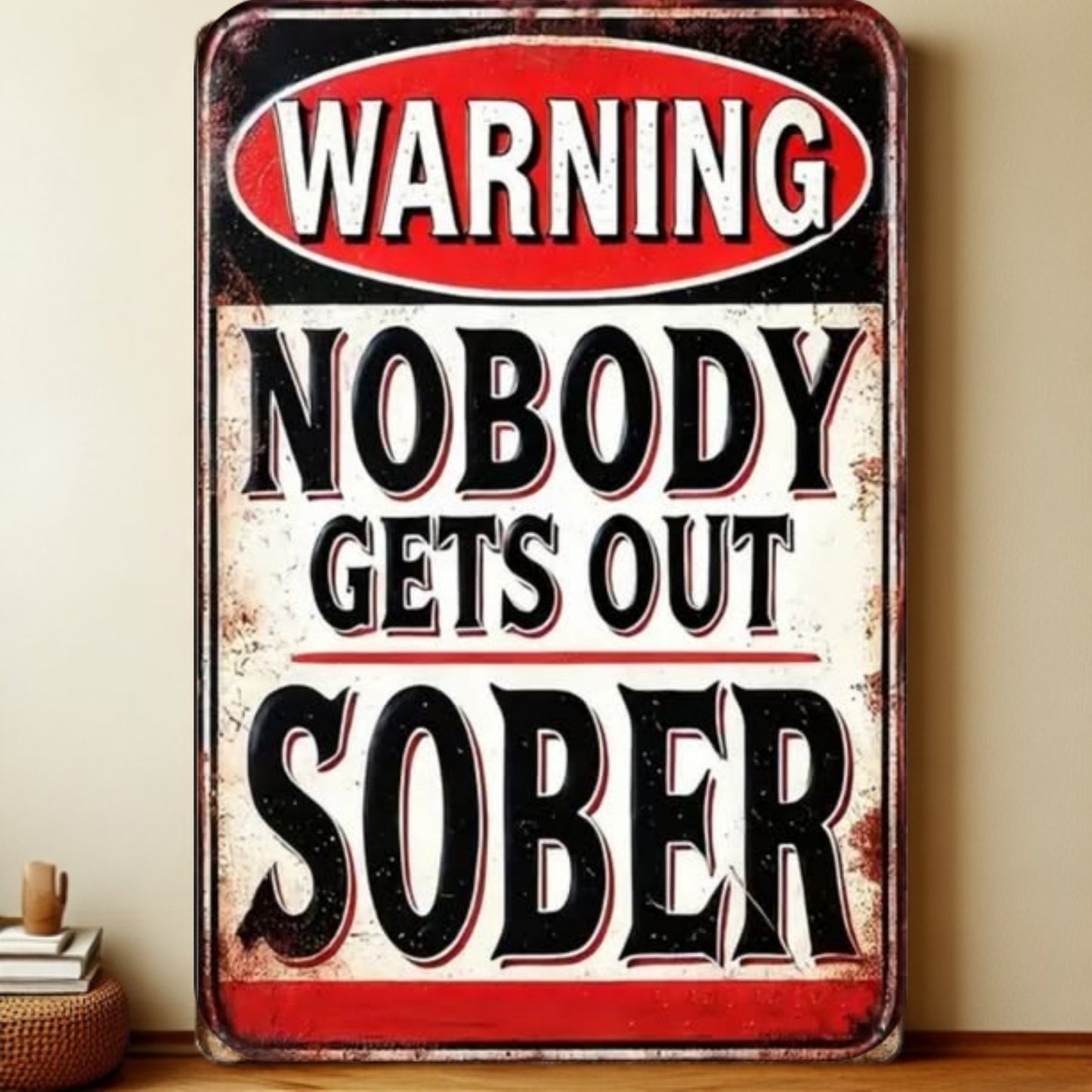 8x12 Funny Bar Metal Sign – Tin Wall Art for Home Bars & Man Caves | Liberty Signs #5002
