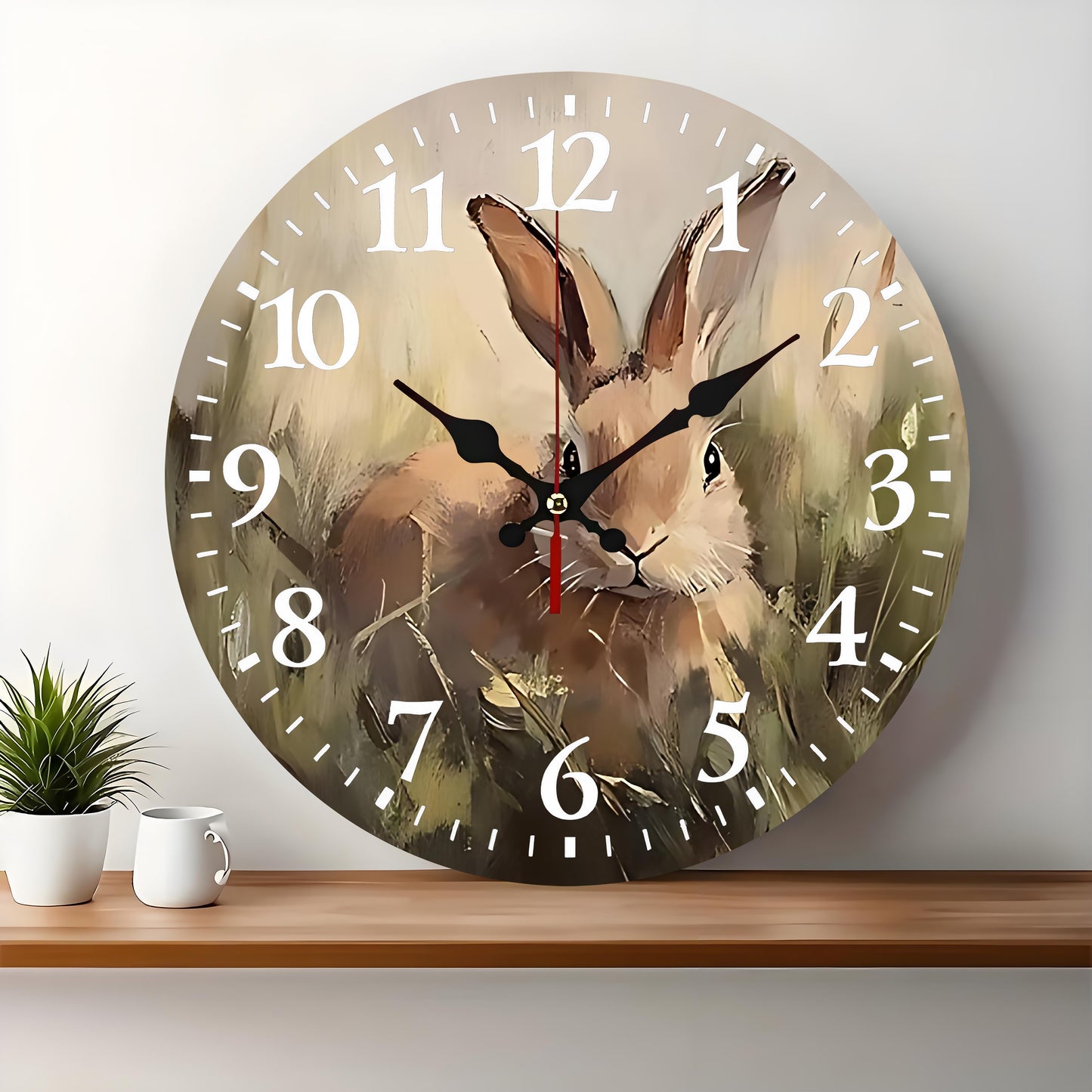10x10 Decorative Wall Clock – Ticking Wooden Wall Clock for Living Room or Hallway | Liberty Signs#S1045
