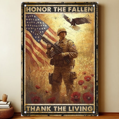8x12 Patriotic USA Metal Sign – Vintage Wall Art with Flag & Freedom | Liberty Signs #6208