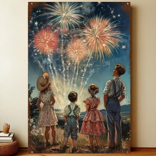 8x12 Patriotic USA Metal Sign – Vintage Wall Art with Flag & Freedom | Liberty Signs #6219