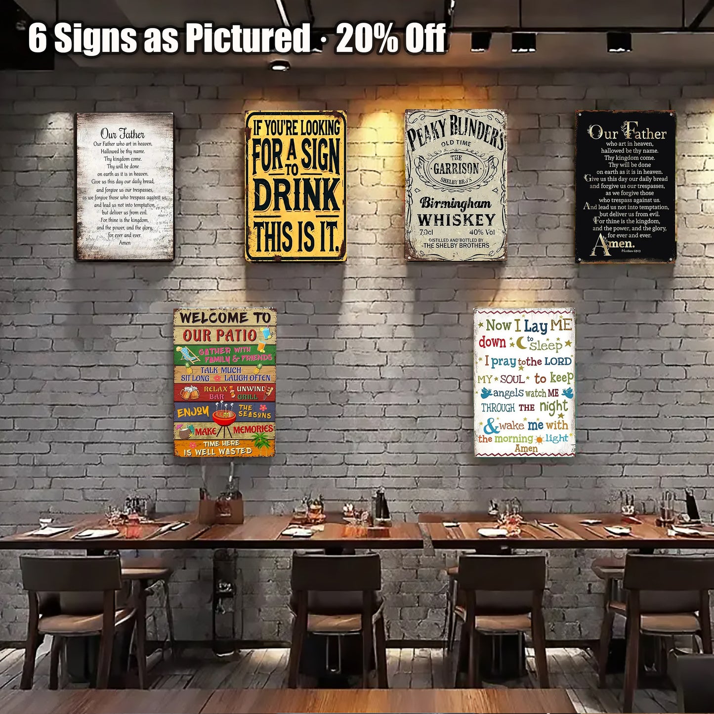 8x12 Warning Metal Sign – People Beyond This Point Metal Teneke Levha Duvar Dekoru (1/3/6/10 Pieces) | Liberty Signs #ZHA008