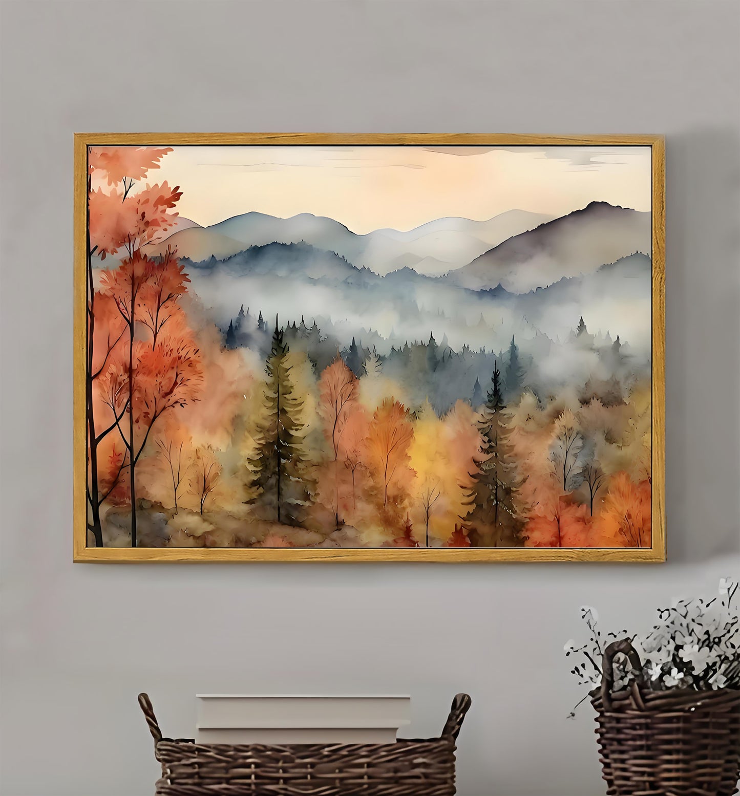 12x18 Serene Lake Framed Wall Art – Calming Landscape Print for Living Room or Hallway |Liberty Signs #M1006