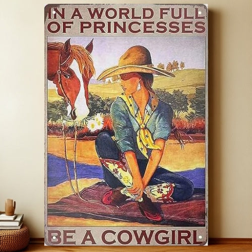 8x12 Farmhouse Metal Sign – Rustic Tin Wall Art with Barn & Animals | Liberty Signs #7255