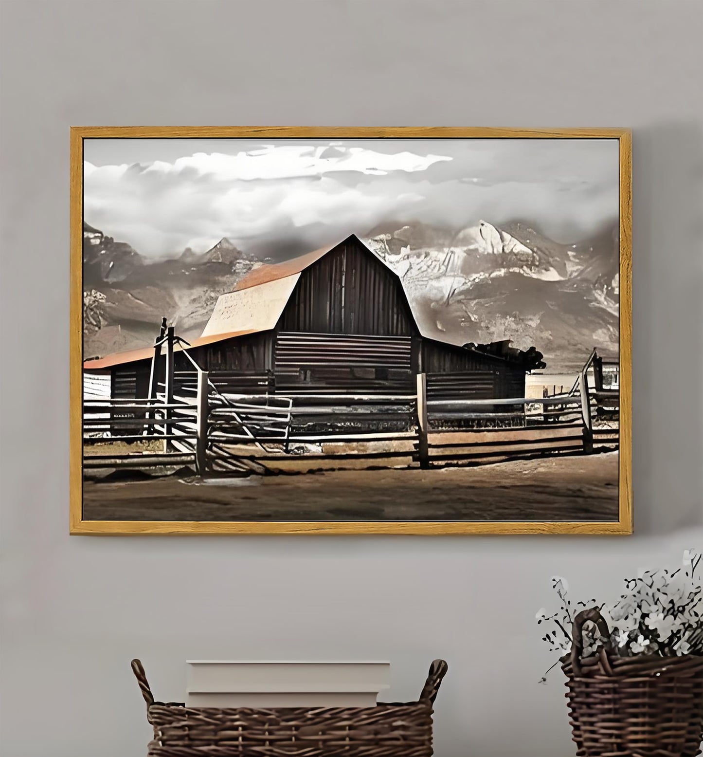 12x18 Serene Lake Framed Wall Art – Calming Landscape Print for Living Room or Hallway | Liberty Signs #M1005