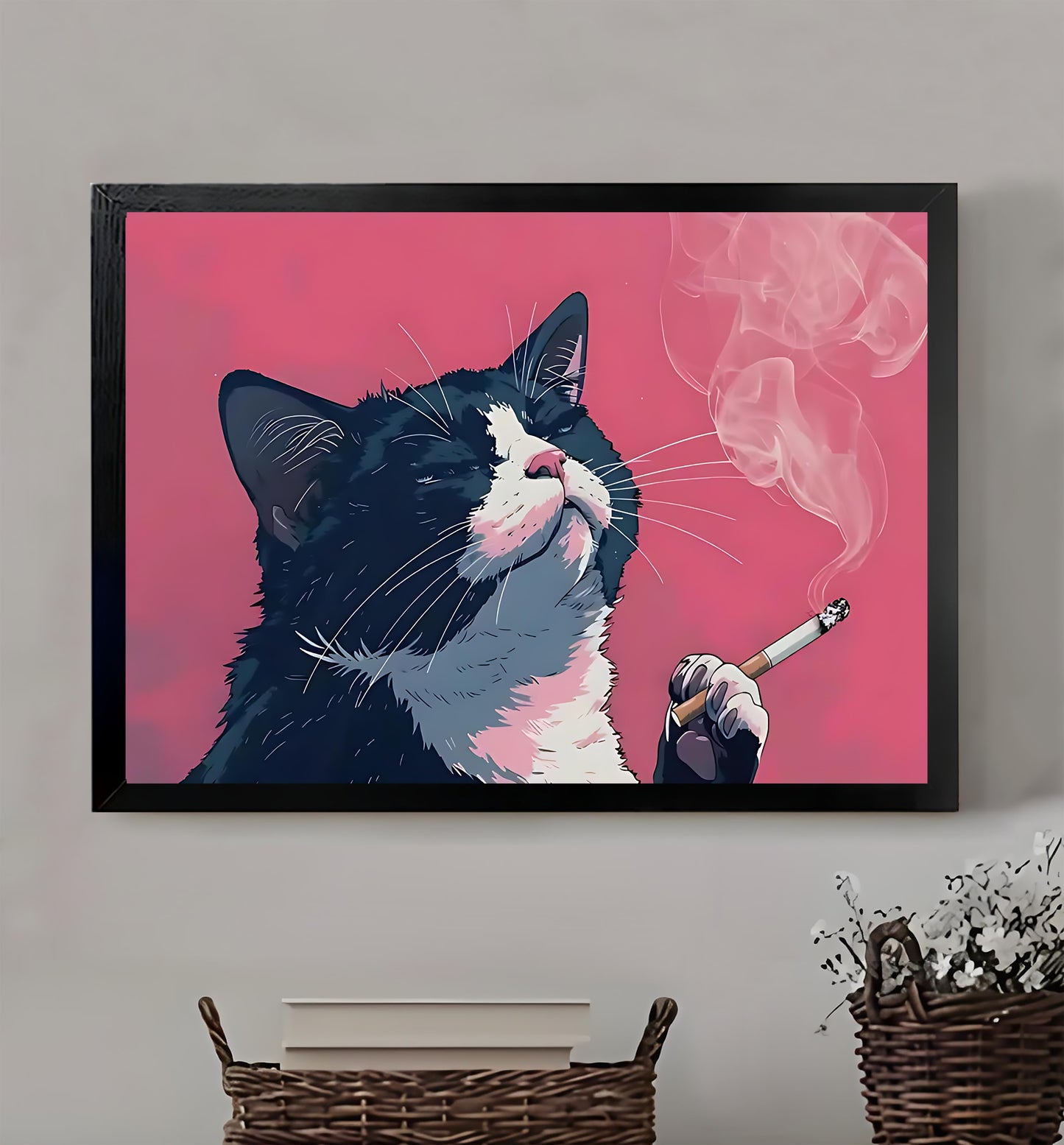 Neutral Abstract Framed Wall Art – Minimalist Line Art for Office or Studio | Liberty Signs #M3189