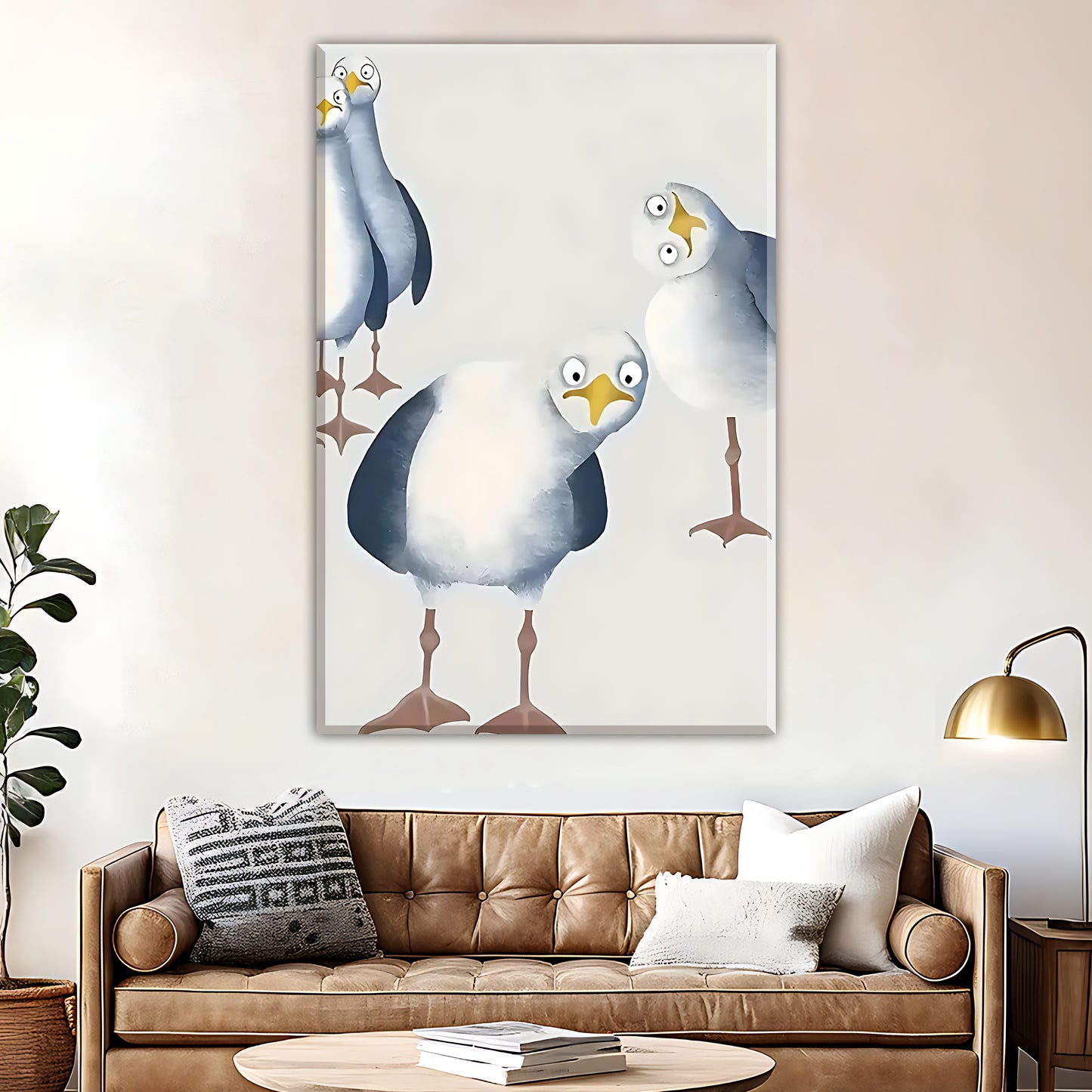 Neutral Abstract Framed Wall Art – Minimalist Line Art for Office or Studio | Liberty Signs#M3173