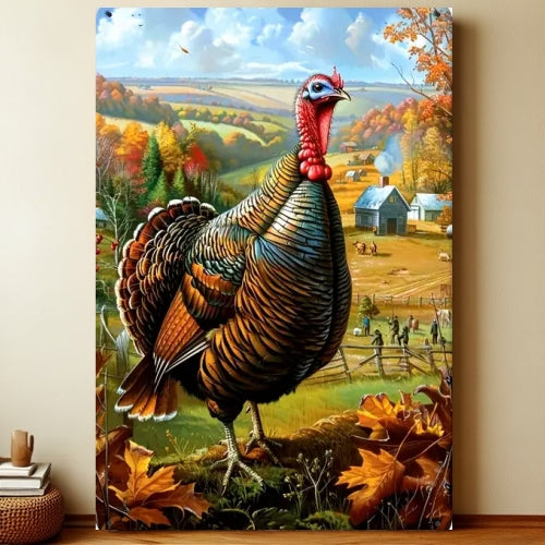 8x12 Farmhouse Metal Sign – Rustic Tin Wall Art with Barn & Animals | Liberty Signs #7025