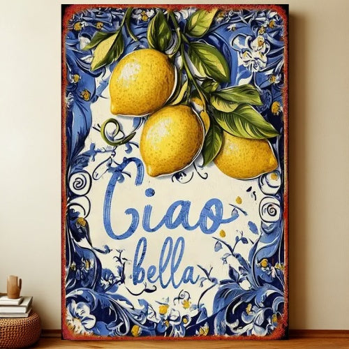 8x12 Farmhouse Metal Sign – Rustic Tin Wall Art with Barn & Animals | Liberty Signs #7032