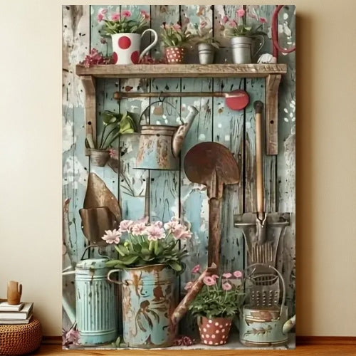 8x12 Farmhouse Metal Sign – Rustic Tin Wall Art with Barn & Animals | Liberty Signs #7057