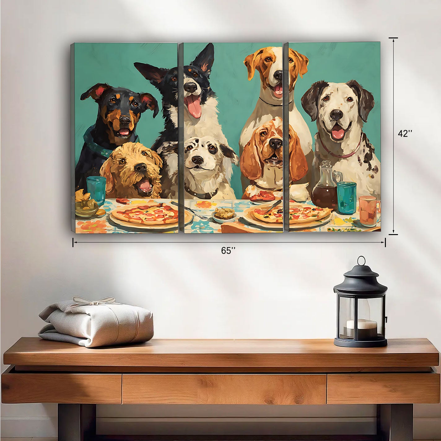 Funny Puppy Art - Canvas Wall Art - Abstract Funny Living Room Decor| Liberty Signs #HZ002