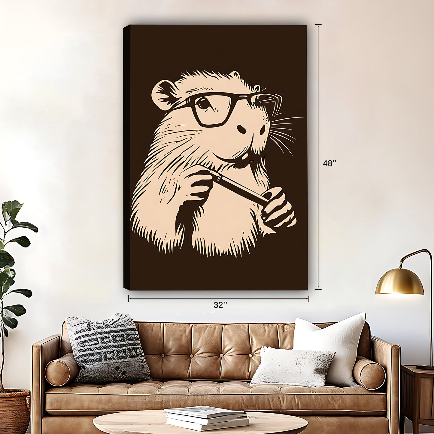 Funny Puppy Art - Canvas Wall Art - Abstract Funny Living Room Decor| Liberty Signs #SZ021