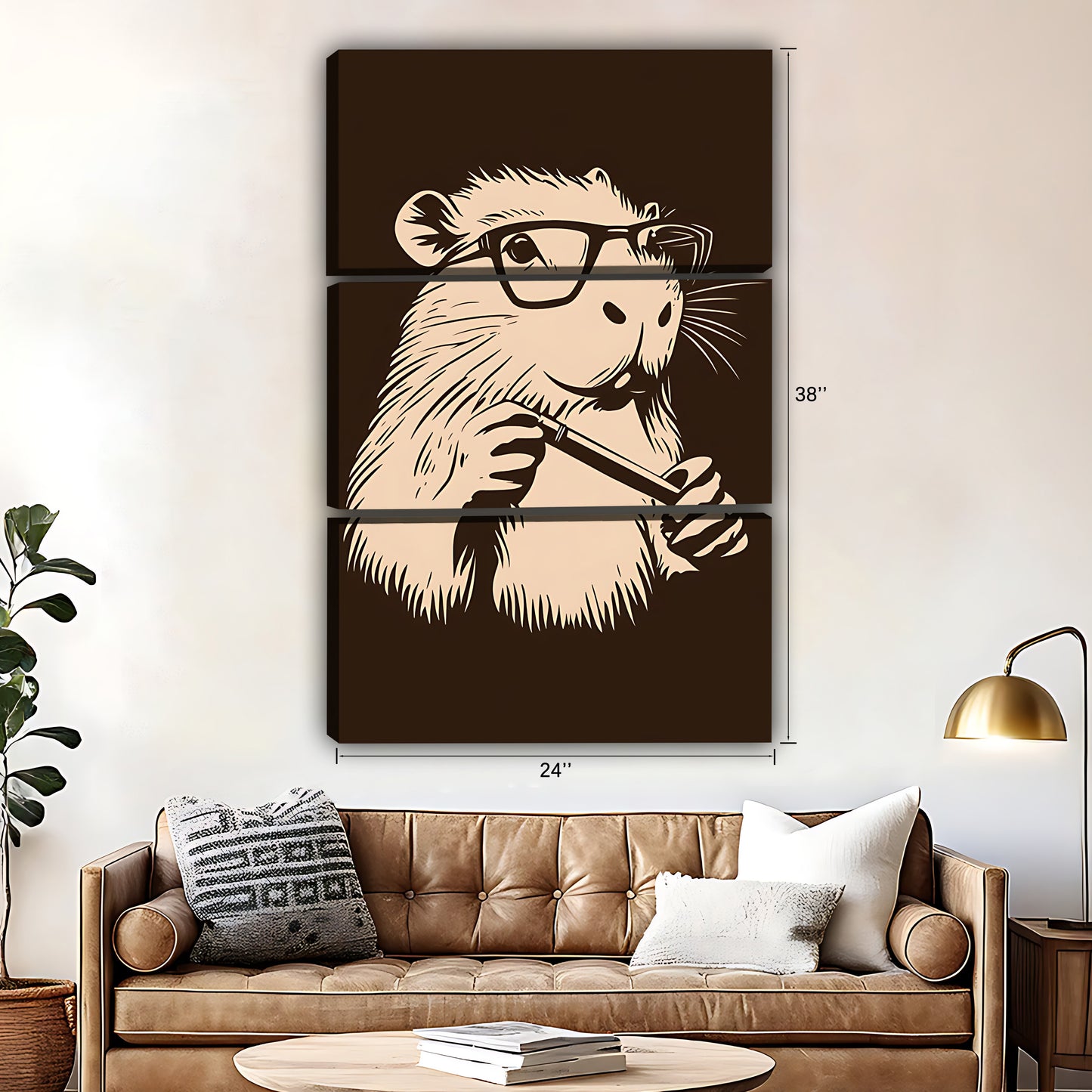 Funny Puppy Art - Canvas Wall Art - Abstract Funny Living Room Decor| Liberty Signs #SZ021