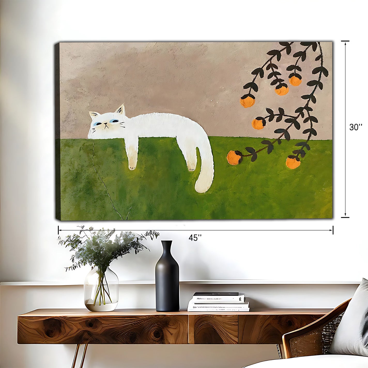 Funny Cat Art - Canvas Wall Art - Abstract Funny Living Room Decor| Liberty Signs #HZ036