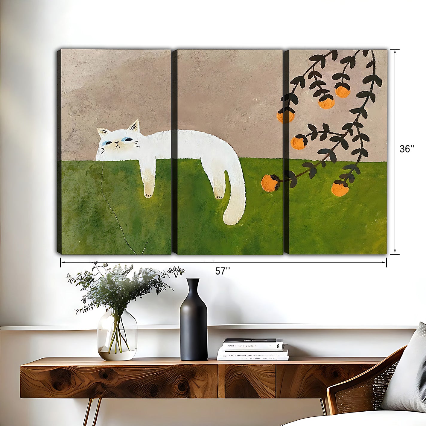 Funny Cat Art - Canvas Wall Art - Abstract Funny Living Room Decor| Liberty Signs #HZ036
