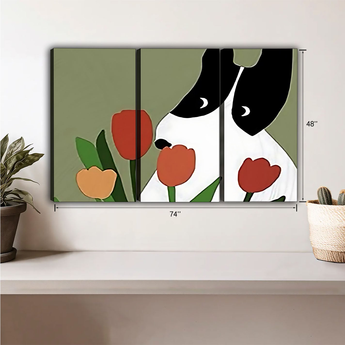 Funny Dog Art - Canvas Wall Art - Abstract Funny Living Room Decor| Liberty Signs #HZ038