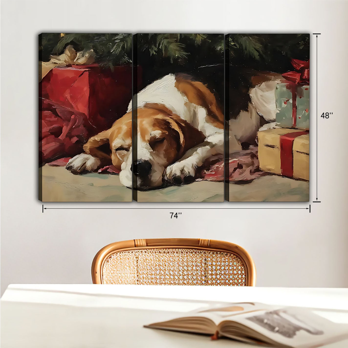 Funny Dog Art - Canvas Wall Art - Abstract Funny Living Room Decor| Liberty Signs #HZ067