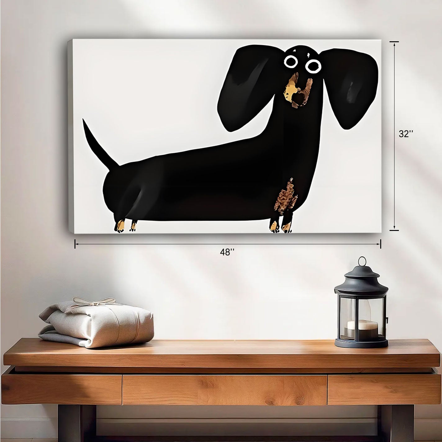Cute Dachshund Framed Wall Art – Adorable Dog Print for Living Room or Office | Liberty Signs #M3100