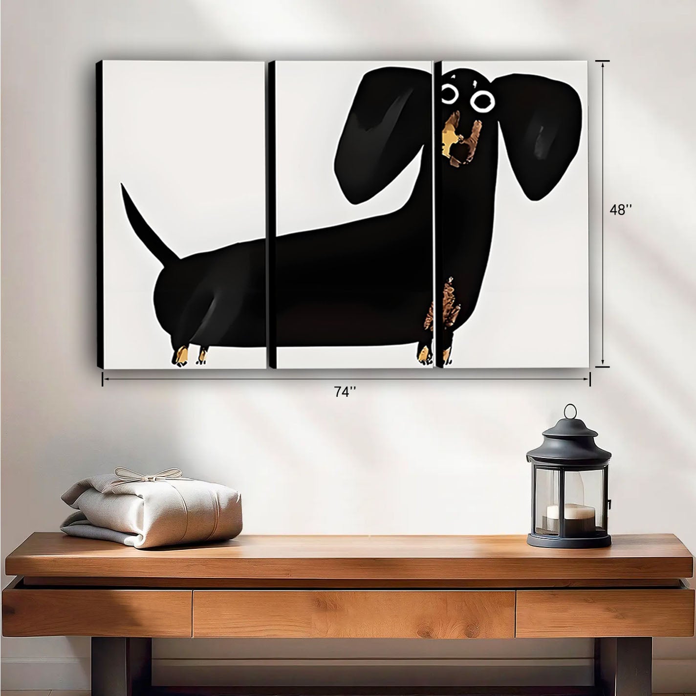 Cute Dachshund Framed Wall Art – Adorable Dog Print for Living Room or Office | Liberty Signs #M3100