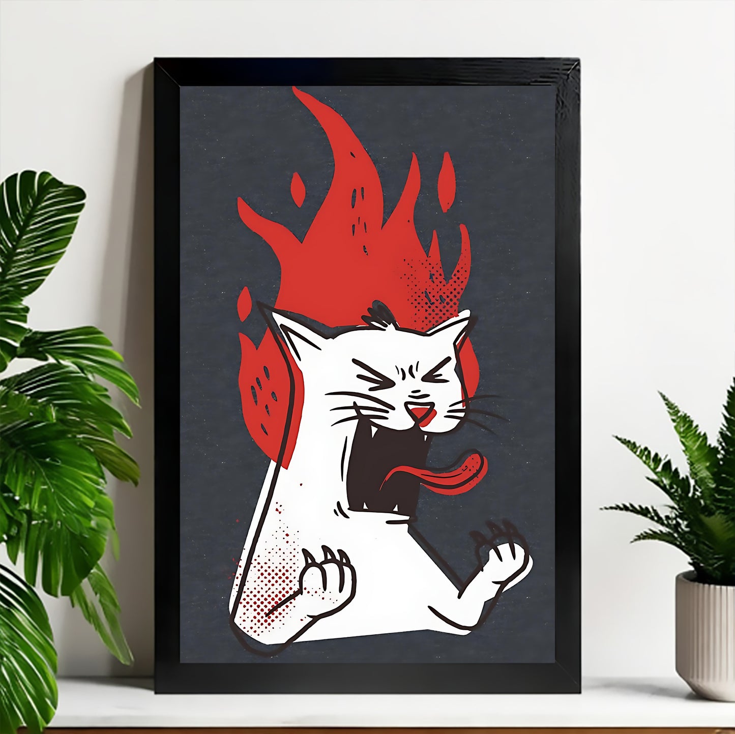 Neutral Abstract Framed Wall Art – Minimalist Line Art for Office or Studio | Liberty Signs#M3530