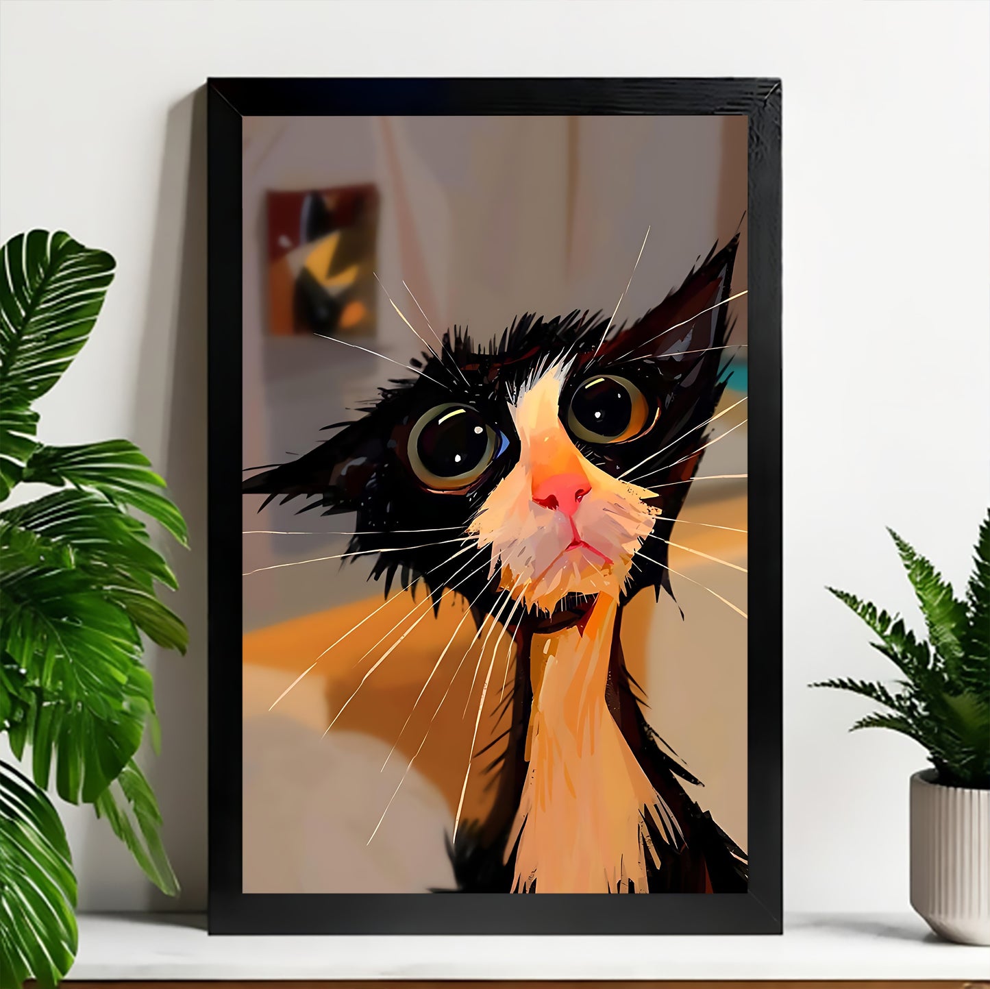 Neutral Abstract Framed Wall Art – Minimalist Line Art for Office or Studio | Liberty Signs#M3567
