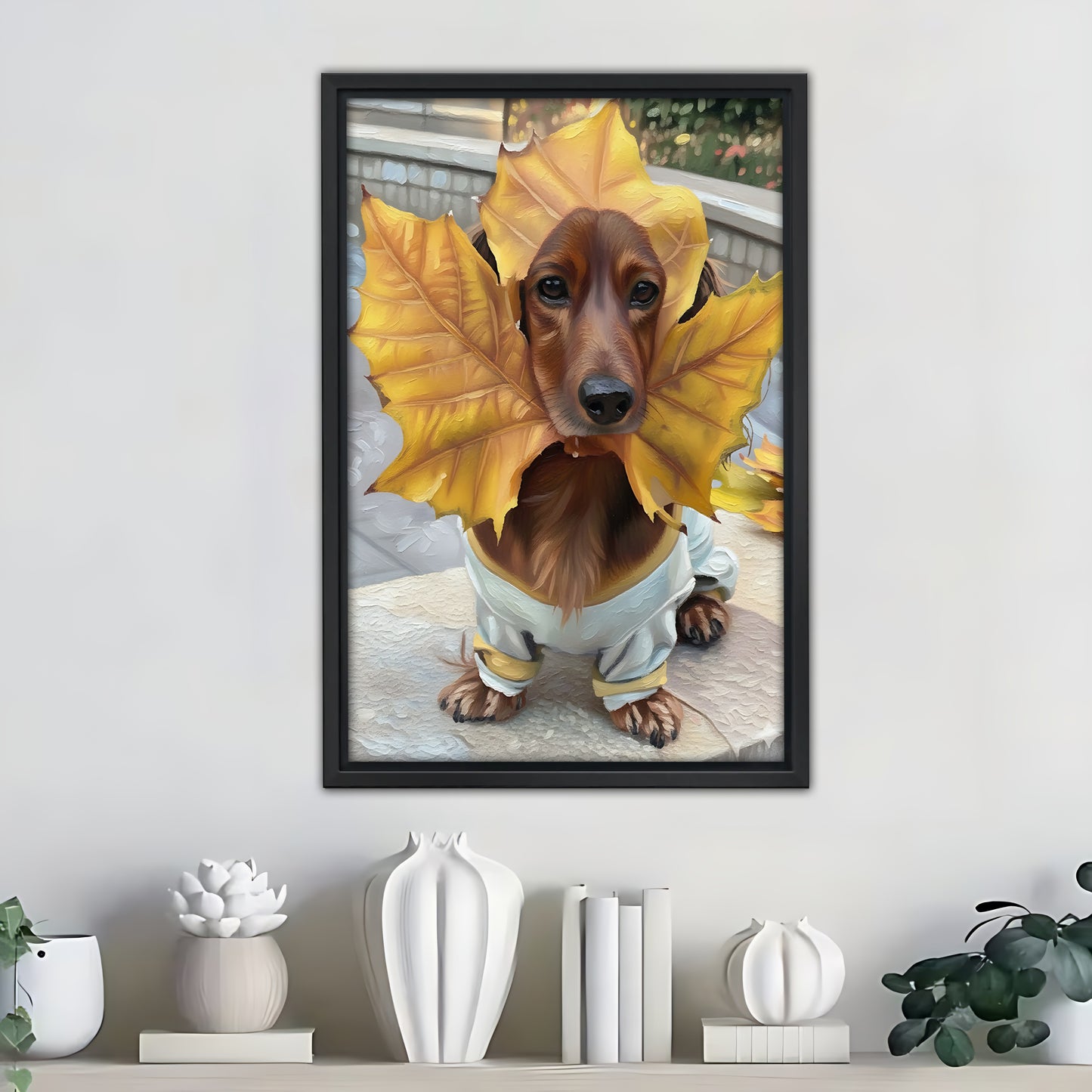 Funny Dog Art - Canvas Wall Art - Abstract Funny Living Room Decor| Liberty Signs #SZ278