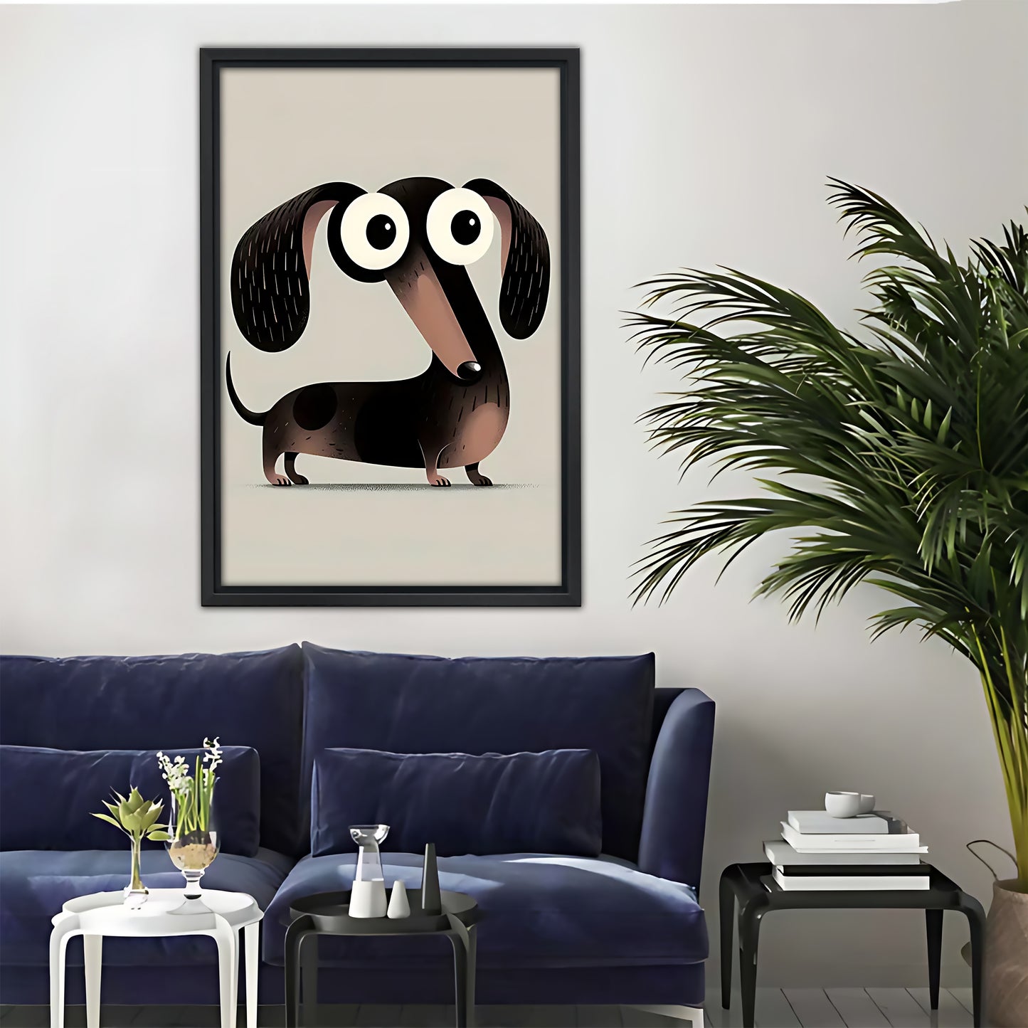 Neutral Abstract Framed Wall Art – Minimalist Line Art for Office or Studio | Liberty Signs#M3486