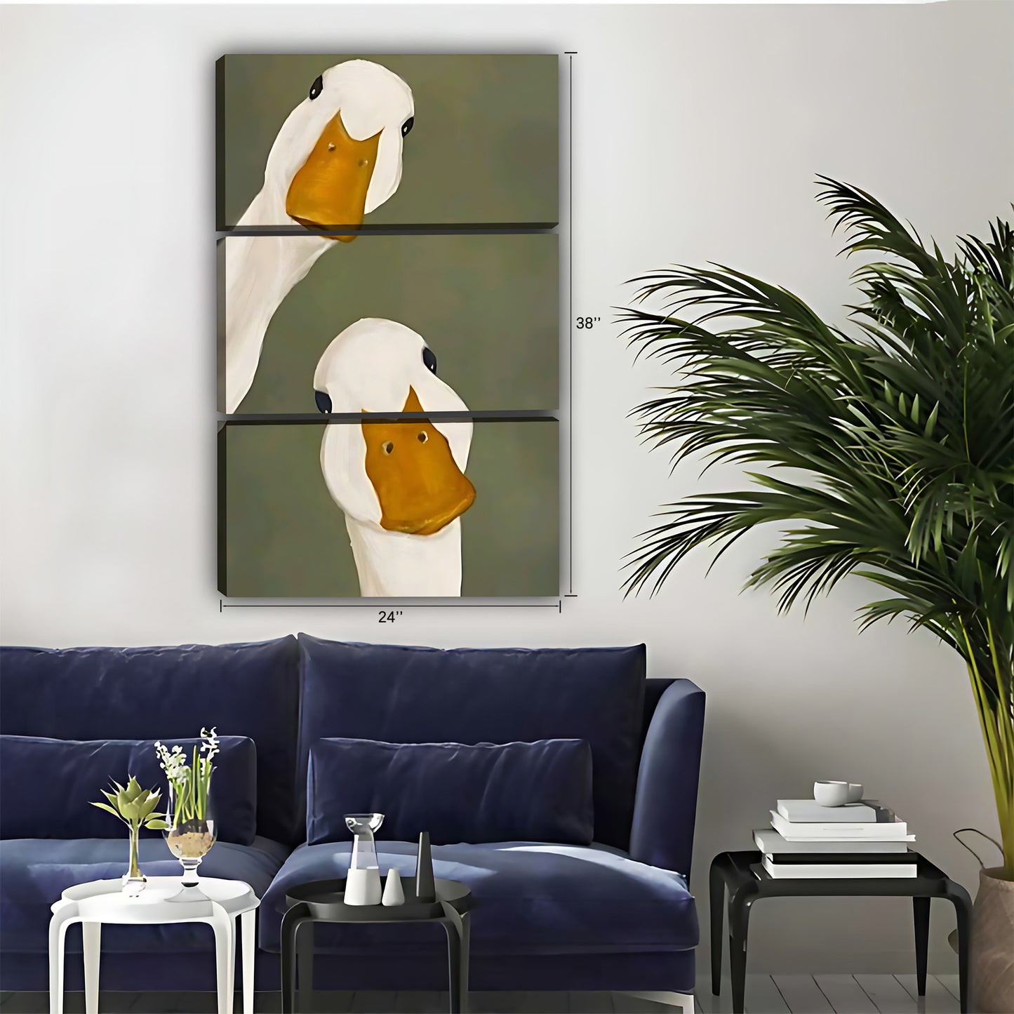 Funny Duck Art - Canvas Wall Art - Abstract Funny Living Room Decor| Liberty Signs #SZ051