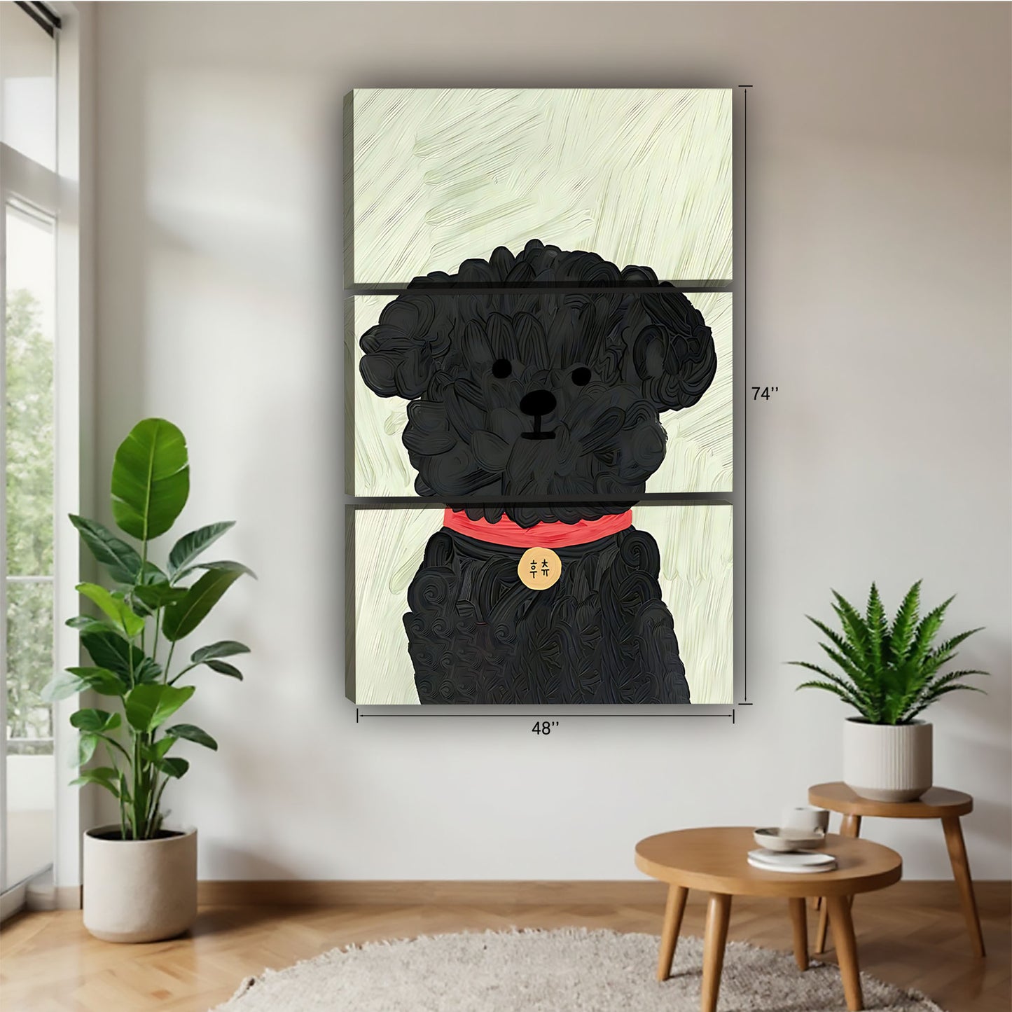 Funny Dog Art - Canvas Wall Art - Abstract Funny Living Room Decor| Liberty Signs #SZ092
